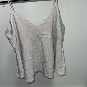 Silver Sparkly Party Top Size XL
